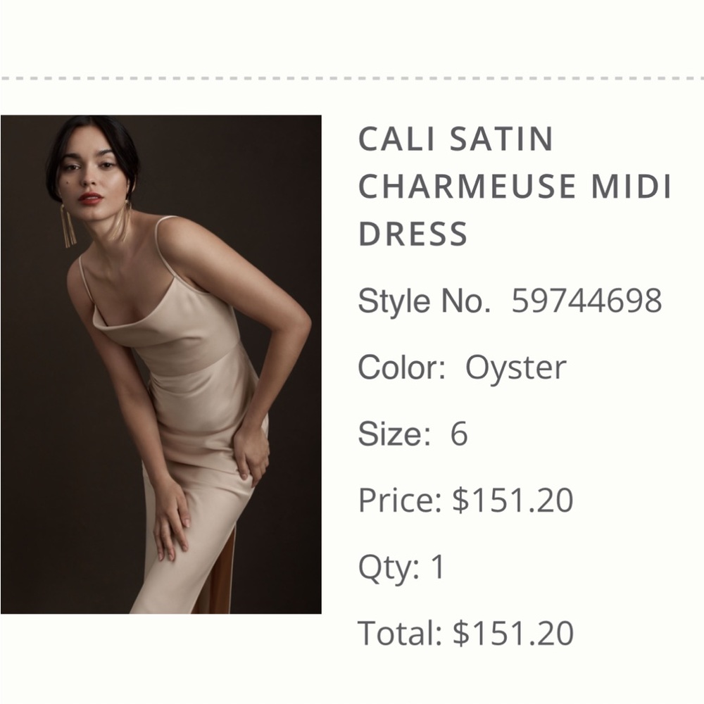 BHLDN bridesmaids dress, size 6